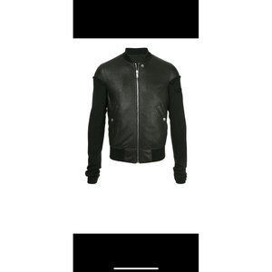 Rick Owens Lambskin Zipped Bomber Jacket